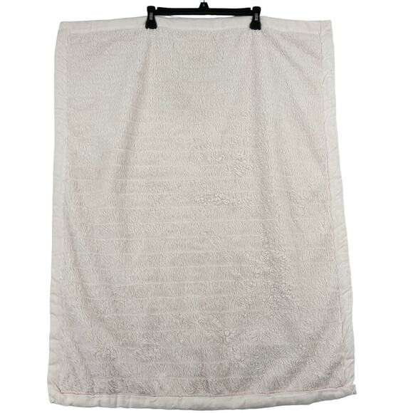 Monique Lhuillier Pottery Barn Kids Channel Faux Fur Baby Blanket Blush Pink - Picture 1 of 6